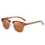 Classic Retro Square Browline Polarized Sunglasses with Metal Rivets - Image 22