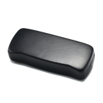 Black PU Leather Hard Shell Eyeglass Case Iron Clamshell Glasses Box