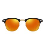 Classic Retro Square Browline Polarized Sunglasses with Metal Rivets - Image 17