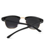 Classic Retro Square Browline Polarized Sunglasses with Metal Rivets - Image 5